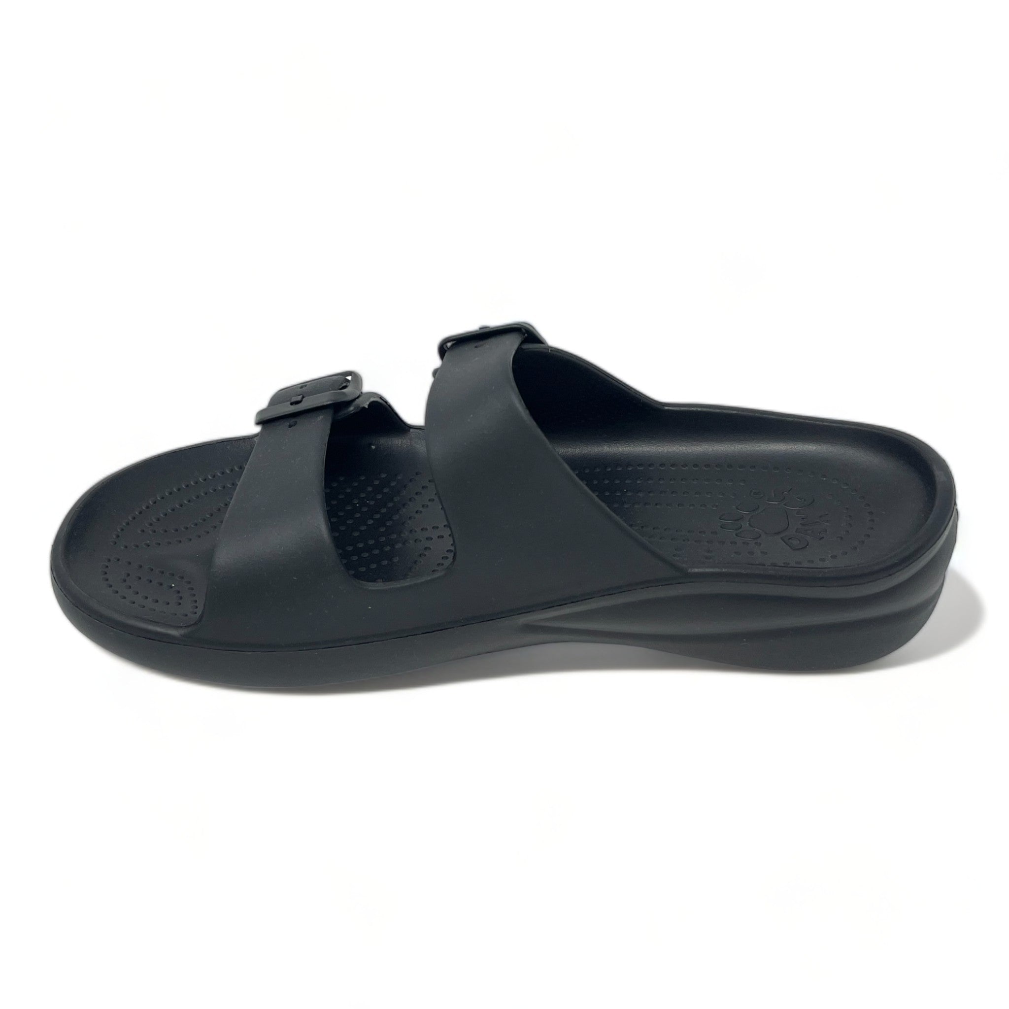 Black 2 strap store sandals