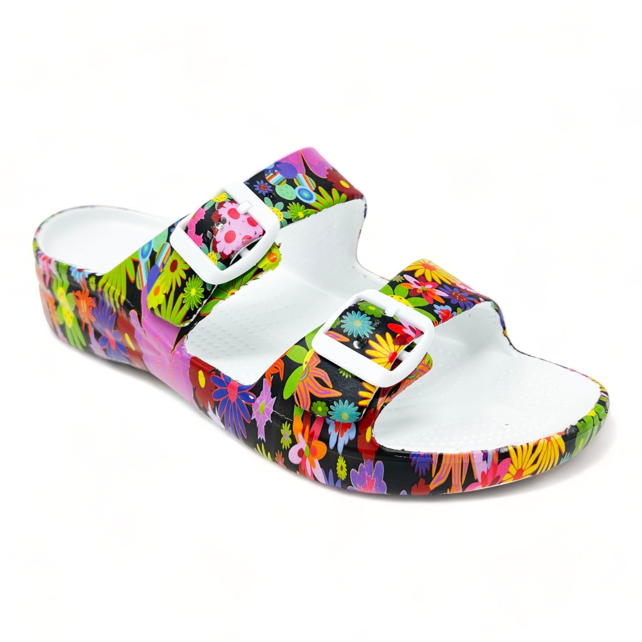 Kids double best sale buckle sandals