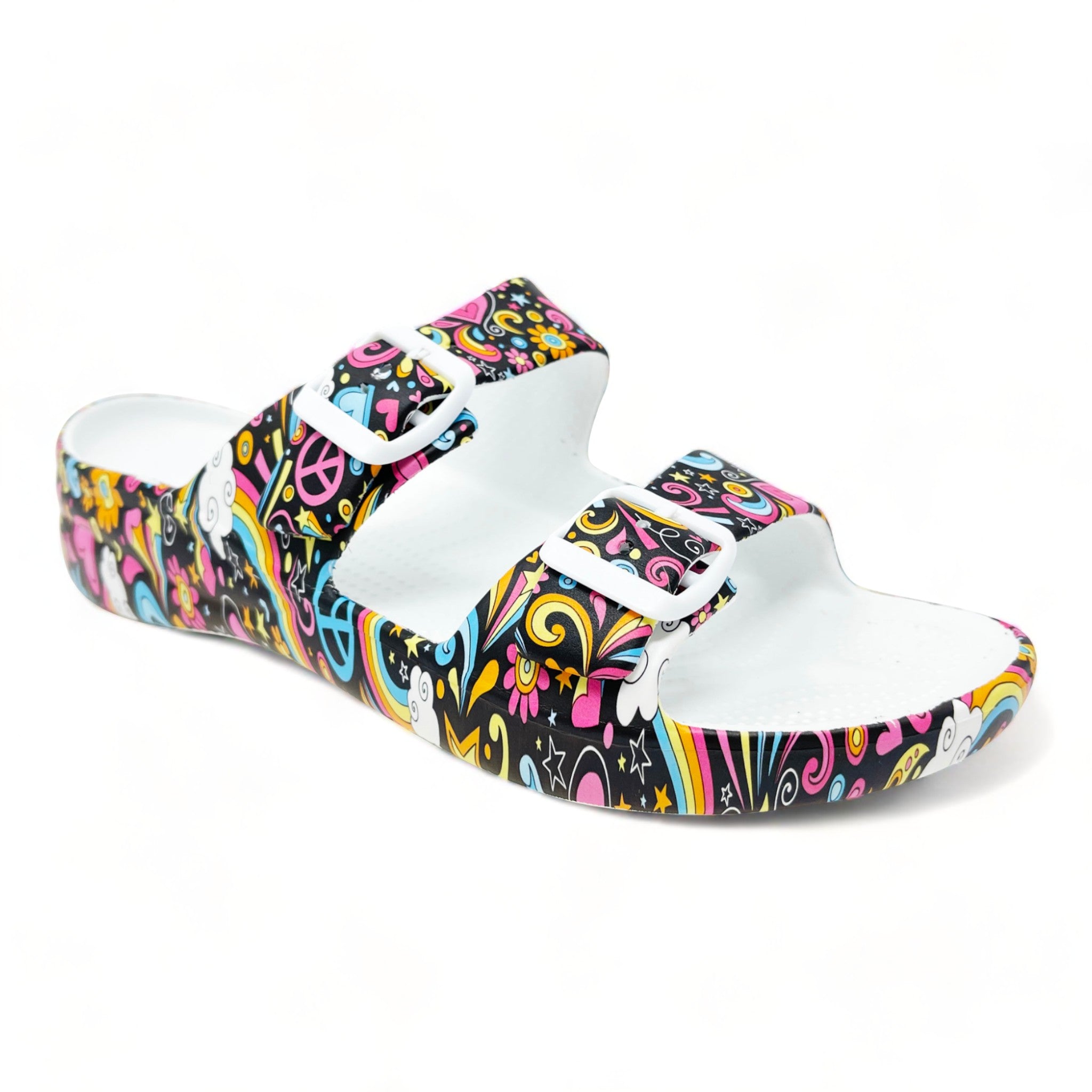 Women's PAW Print Adjustable 2-Strap Sandals