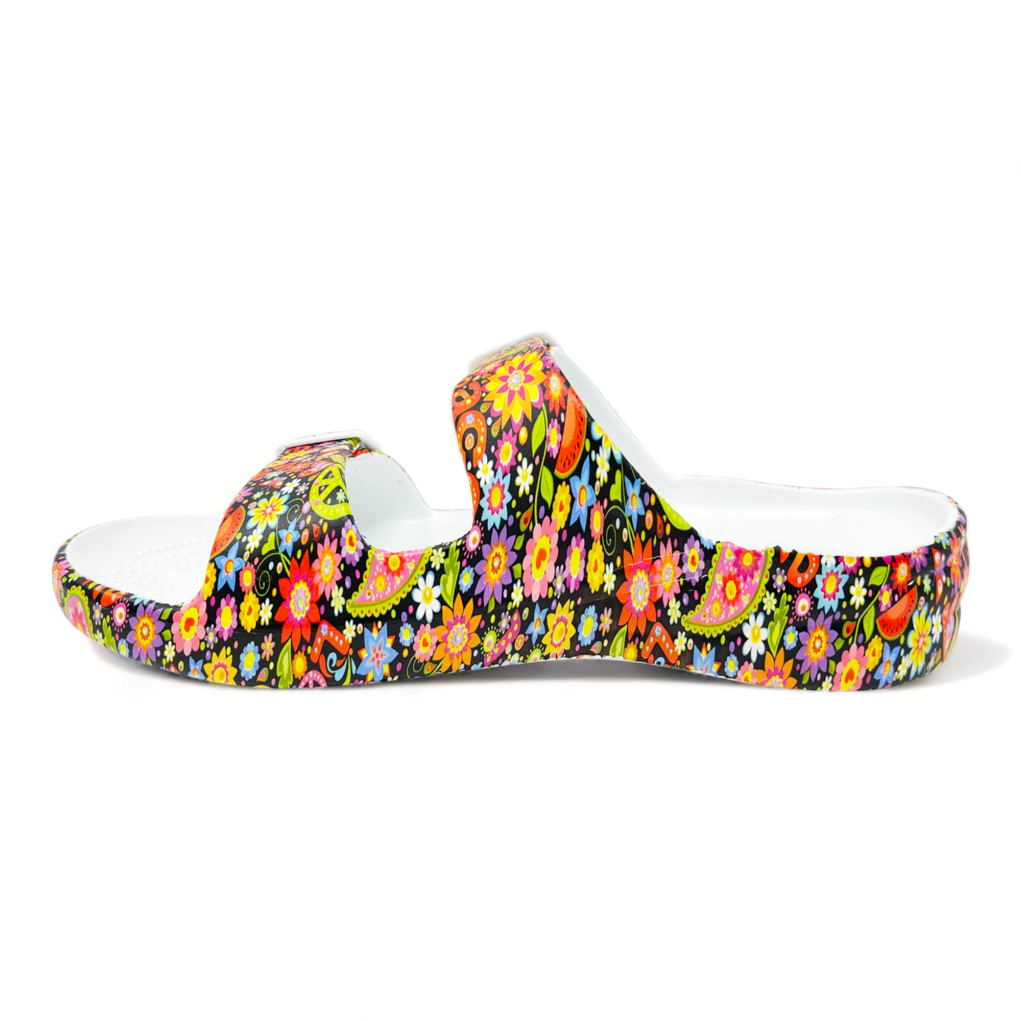 Women's PAW Print Adjustable 2-Strap Sandals - Peace Out