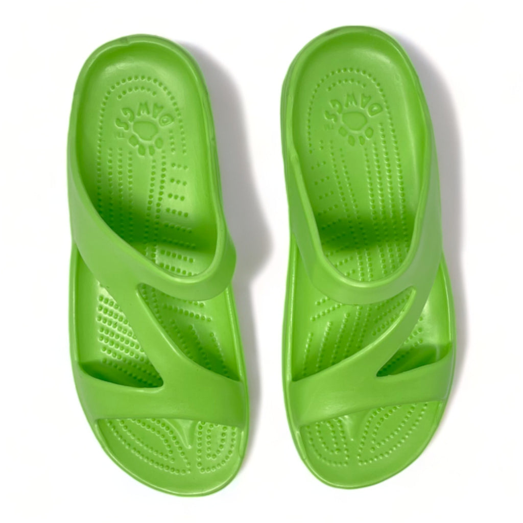 Dawgs Women's Z Sandals - Soft Lime