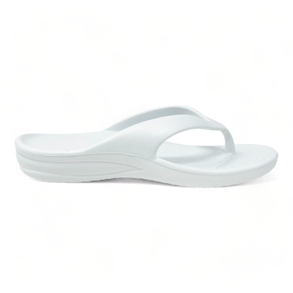 White flip flops