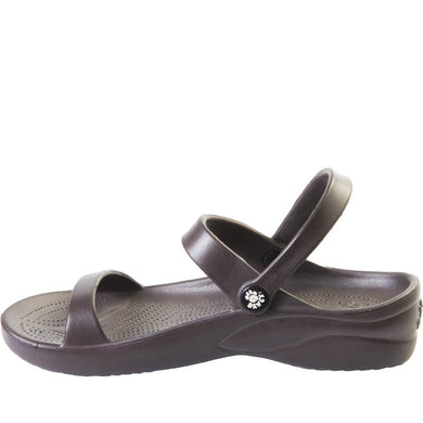 Dawgs Women's 3-Strap Sandals - Dark Brown