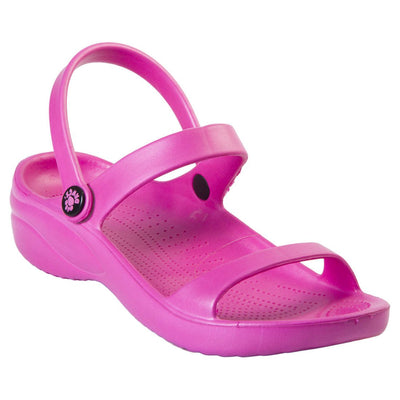 Dawgs Women's 3-Strap Sandals - Hot Pink